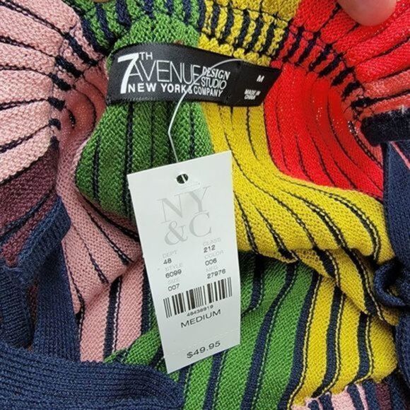 7th Avenue Design Studio multi color blouse size medium - Picture 5 of 5